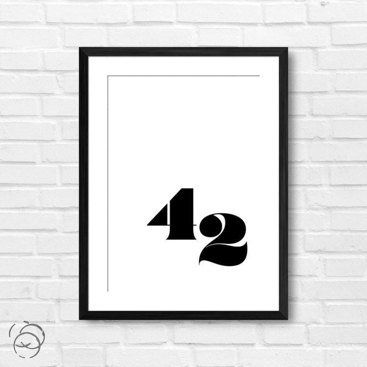42 Minimalist Hitchhikers Guide To The Galaxy Print