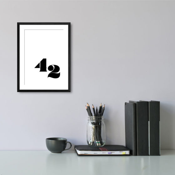 42 Minimalist Hitchhikers Guide To The Galaxy Print - Image 2