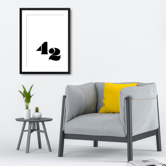 42 Minimalist Hitchhikers Guide To The Galaxy Print - Image 4