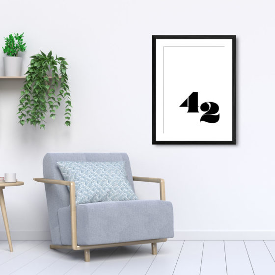 42 Minimalist Hitchhikers Guide To The Galaxy Print - Image 5