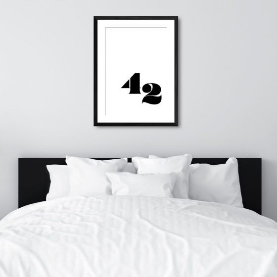 42 Minimalist Hitchhikers Guide To The Galaxy Print - Image 6