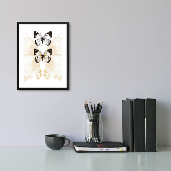 Abstract Background Triple Butterfly Print - Image 2