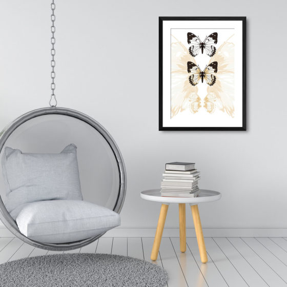 Abstract Background Triple Butterfly Print - Image 3