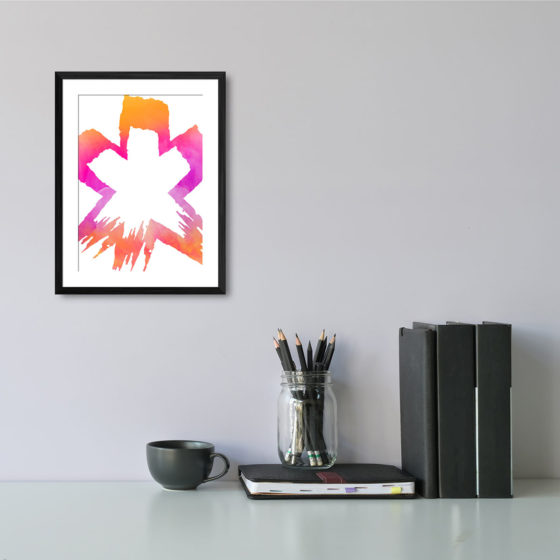 Abstract Brushstoke Liquid Shape Print - Image 2