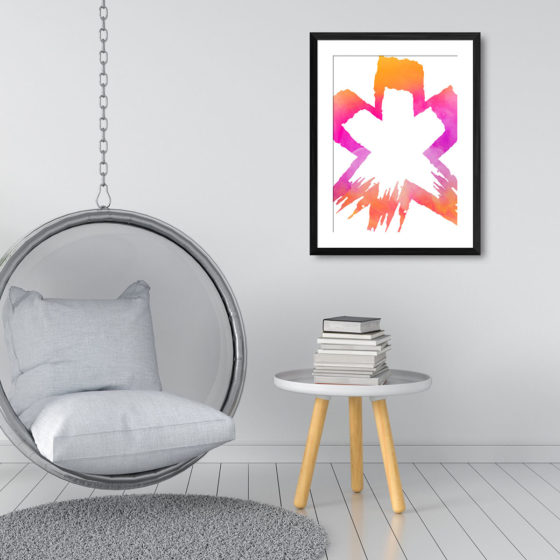Abstract Brushstoke Liquid Shape Print - Image 3
