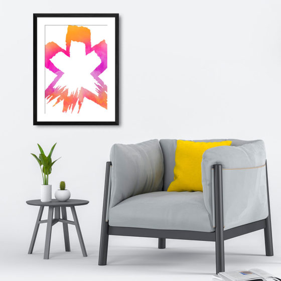 Abstract Brushstoke Liquid Shape Print - Image 4