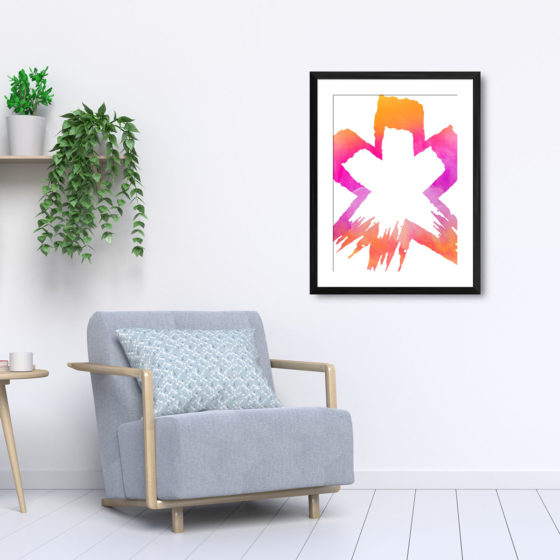 Abstract Brushstoke Liquid Shape Print - Image 5