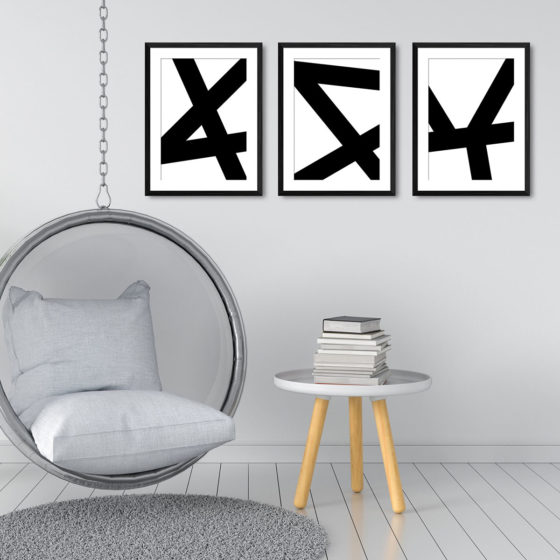 Abstract Chunky Lines Trio Prints - Image 3
