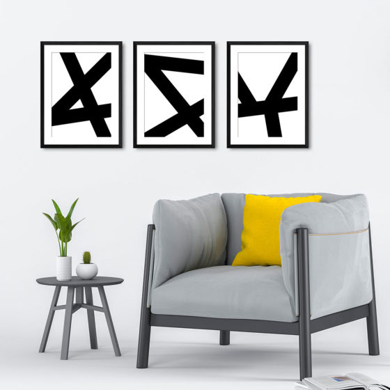 Abstract Chunky Lines Trio Prints - Image 4