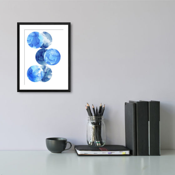 Abstract Liquid Circles Print - Image 2