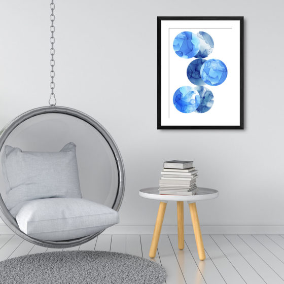 Abstract Liquid Circles Print - Image 3
