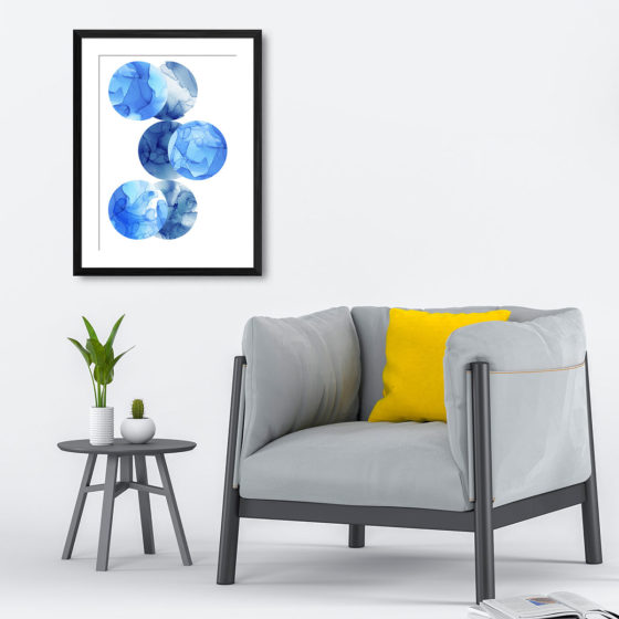 Abstract Liquid Circles Print - Image 4