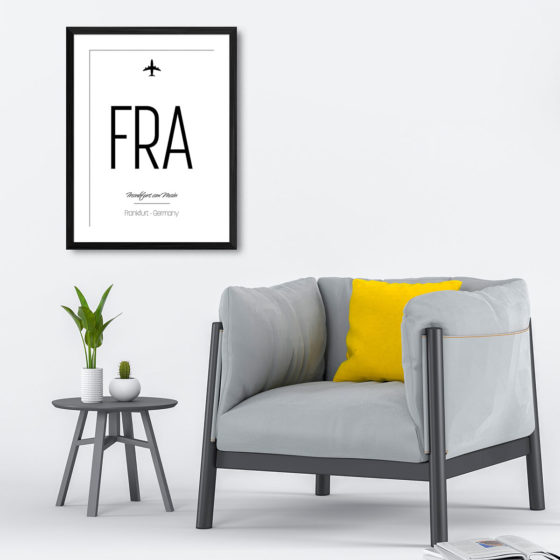 Airport Code FRA Frankfurt Am Main Germany Travel Print - Image 4