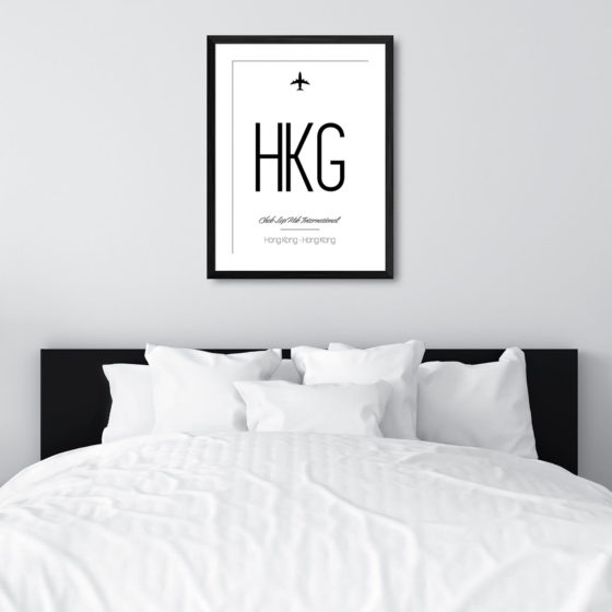 Airport Code HKG Chek Lap Kok International Hong Kong Travel Print - Image 6