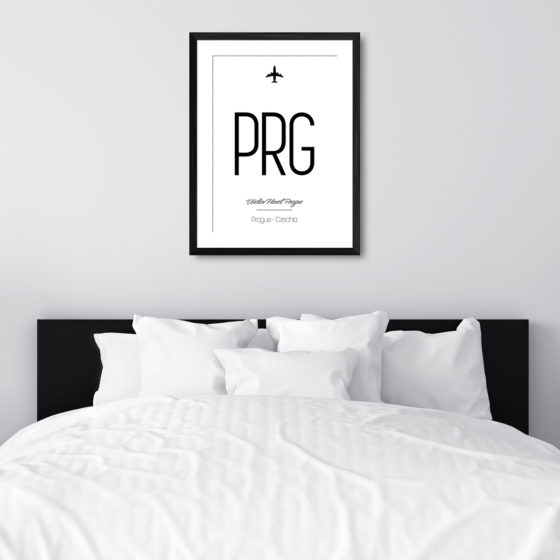 Airport Code PRG Vaclav Havel Prague Czechia Travel Print - Image 6