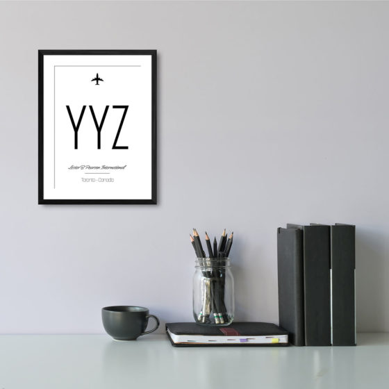Airport Code YYZ Lester B Pearson International Toronto Canada Travel Print - Image 2