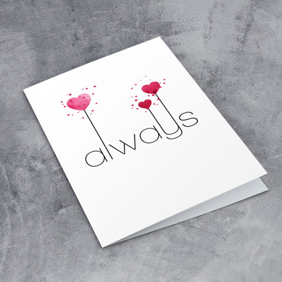 Always Love Heart Balloon Card - Image 2