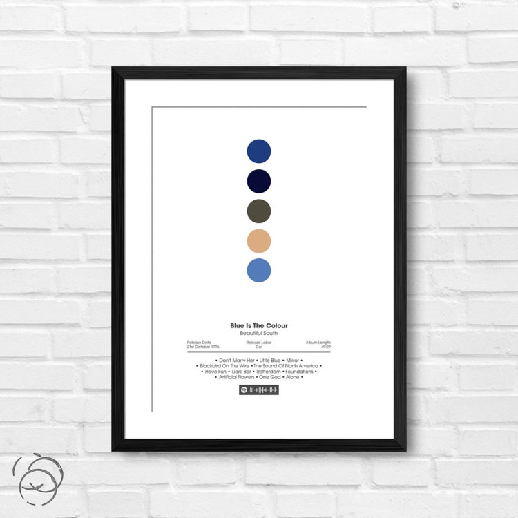 Beautiful South Blue Is The Colour Spotify Album Print