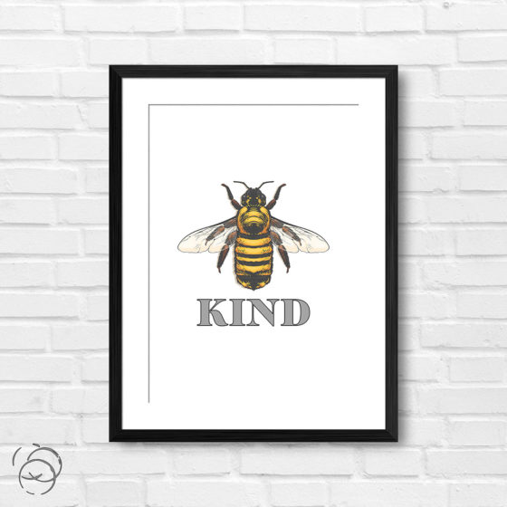 Bee Kind Colour Print