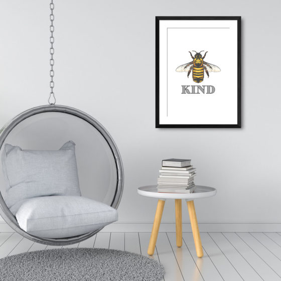 Bee Kind Colour Print - Image 3