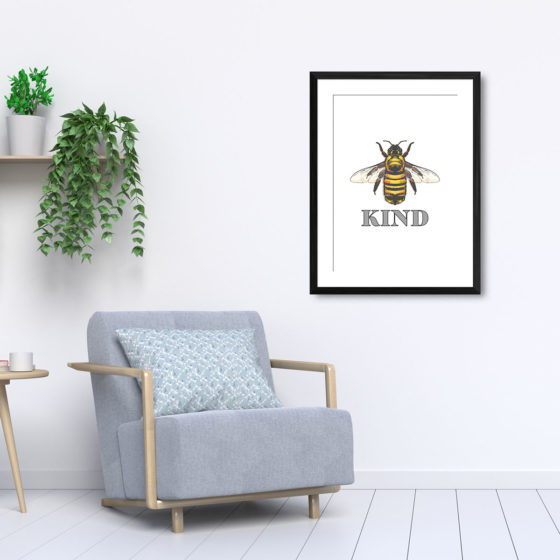 Bee Kind Colour Print - Image 5