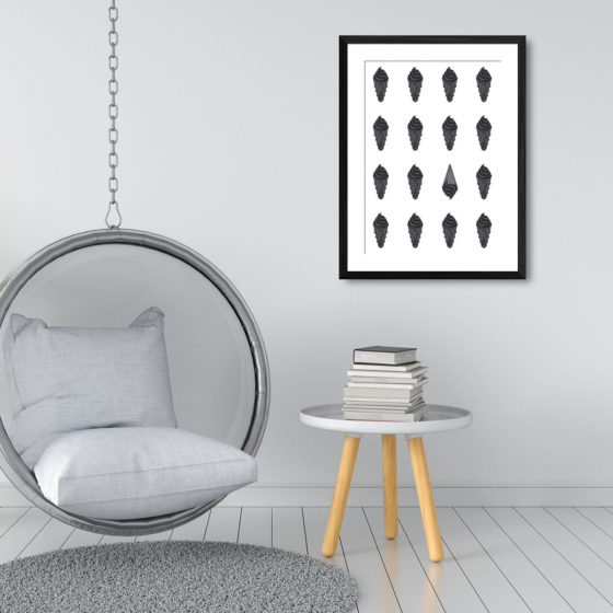 Black Ice Cream Print - Image 3