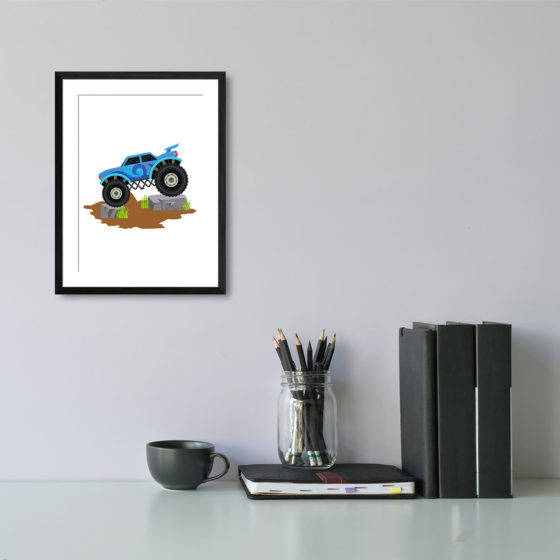 Blue Swirl Monster Truck Print - Image 2