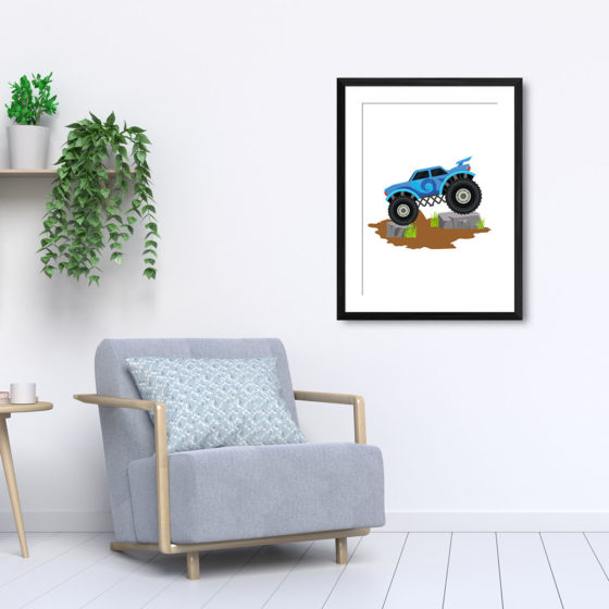 Blue Swirl Monster Truck Print - Image 5
