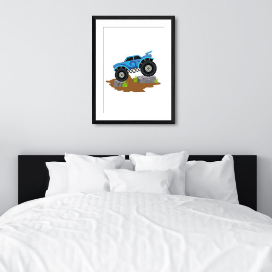 Blue Swirl Monster Truck Print - Image 6