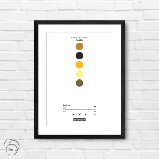 Blue Parklife Parklife Spotify Track Print