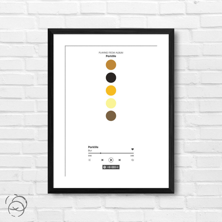 Blue Parklife Parklife Spotify Track Print