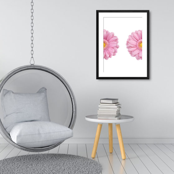 Blush Pink Chamomile Dahlia Flower Print - Image 3