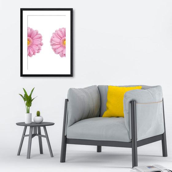 Blush Pink Chamomile Dahlia Flower Print - Image 4