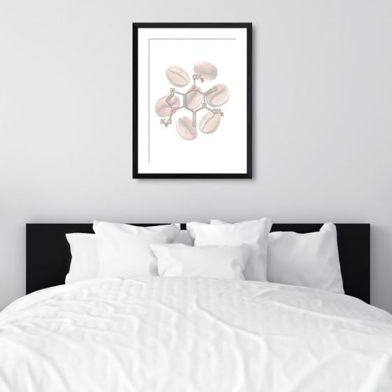 Caffeine Molecule Science Print - Image 6