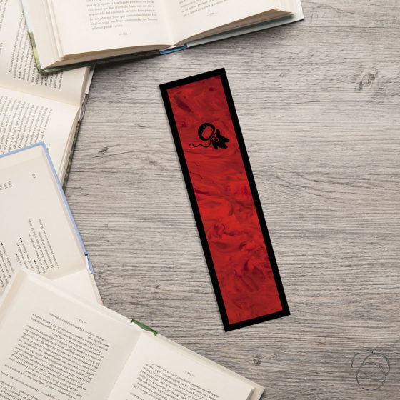 Cartoon Space Red Astronaut Bookmark
