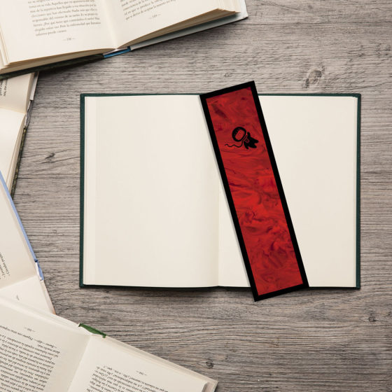 Cartoon Space Red Astronaut Bookmark - Image 2
