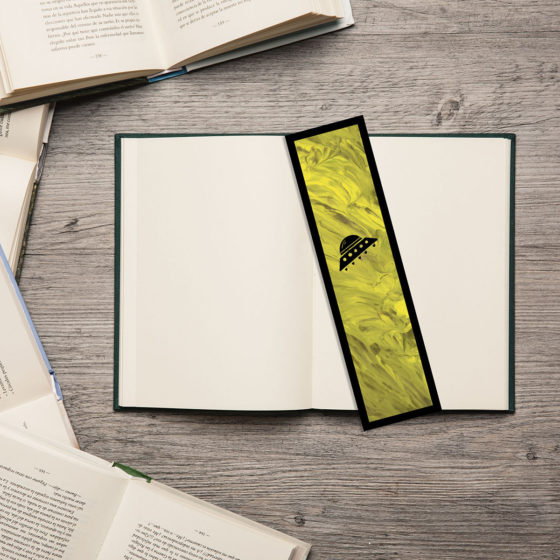 Cartoon Space Yellow UFO Bookmark - Image 2