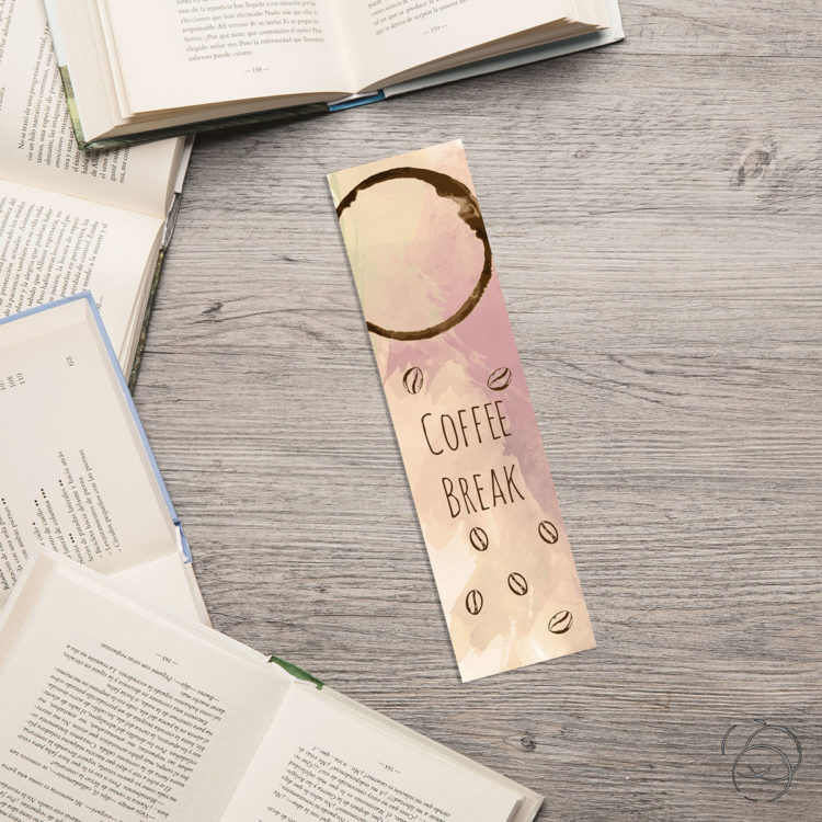 Coffee Break Watercolour Bookmark