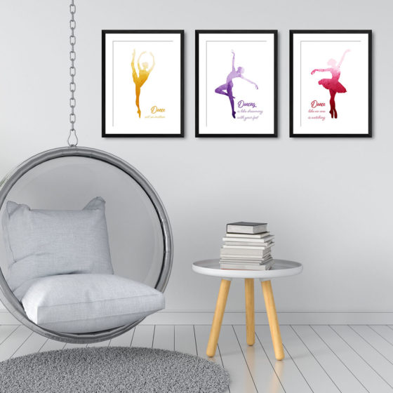 Colourful Ballet Quote Trio Prints - Image 3
