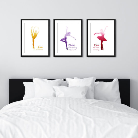 Colourful Ballet Quote Trio Prints - Image 6
