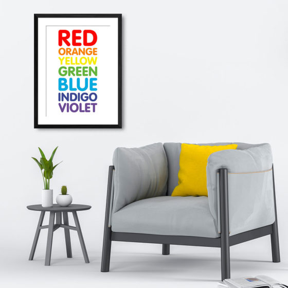 Colours Of The Rainbow Print - Image 4