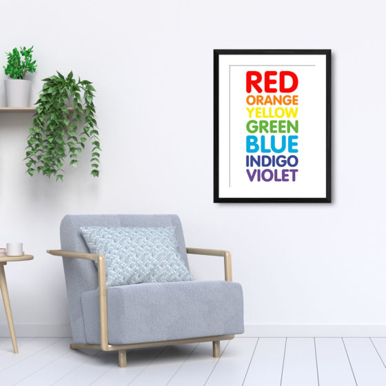 Colours Of The Rainbow Print - Image 5