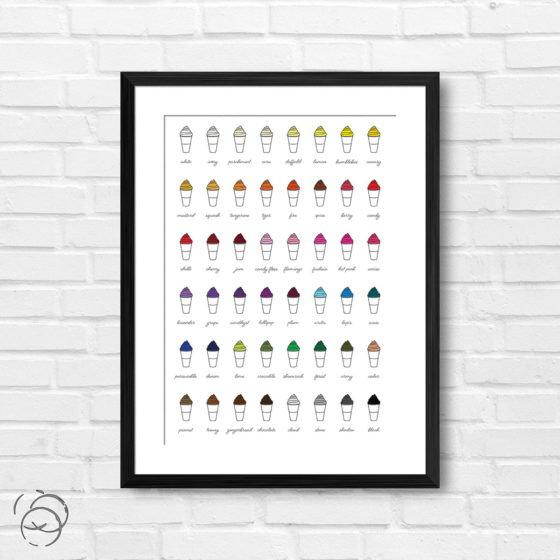 Cream Covered Ice Cream Float Print