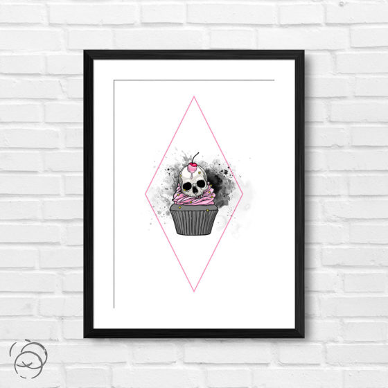 Delicious Skull Cupcake Print