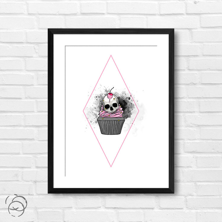 Delicious Skull Cupcake Print