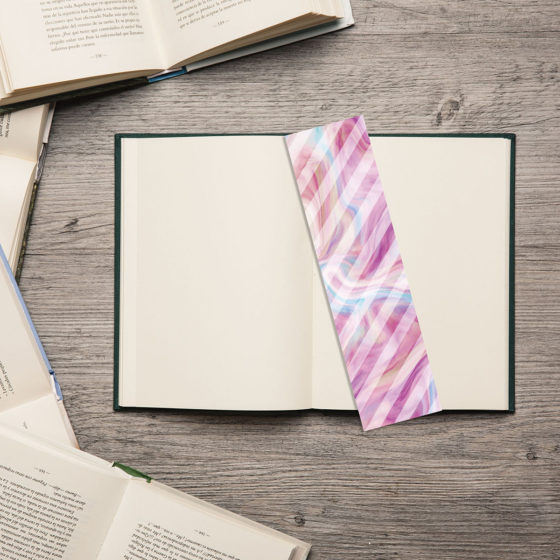 Diagonal Stripe Marble Effect Bookmark - Image 2