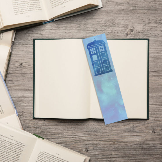 Doctor Who Starry TARDIS On Starry Galaxy Bookmark - Image 2