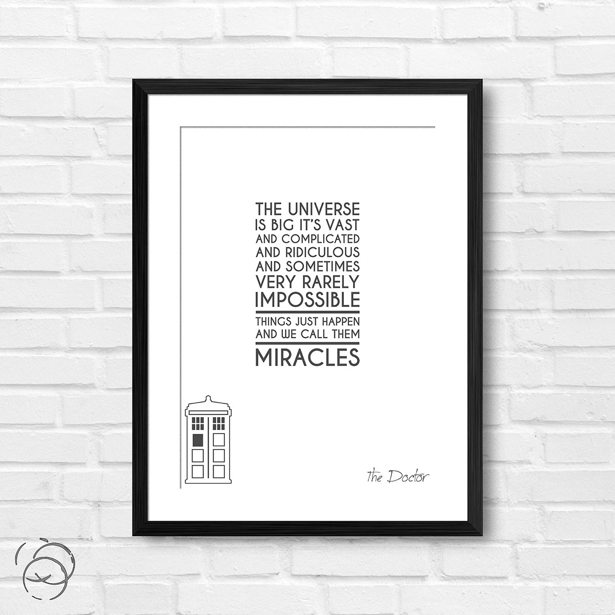 Doctor Who The Universe Is Big It's Vast Quote The Doctor Print - Pink Tag Prints