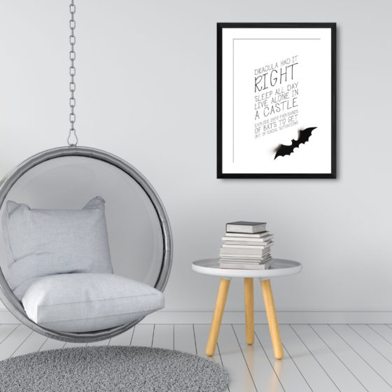Dracula Had It Right Quote Print - Image 3