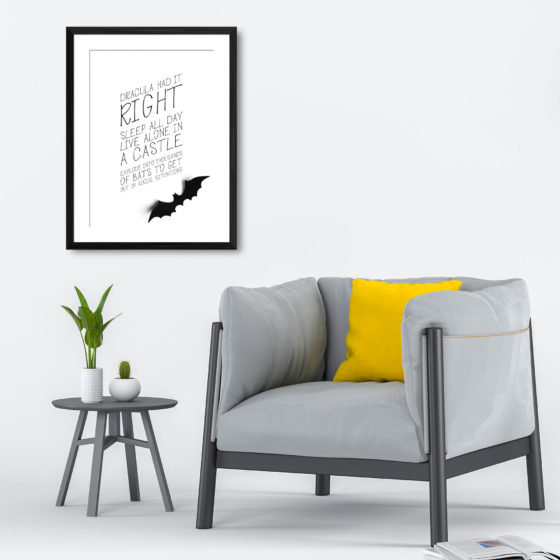Dracula Had It Right Quote Print - Image 4